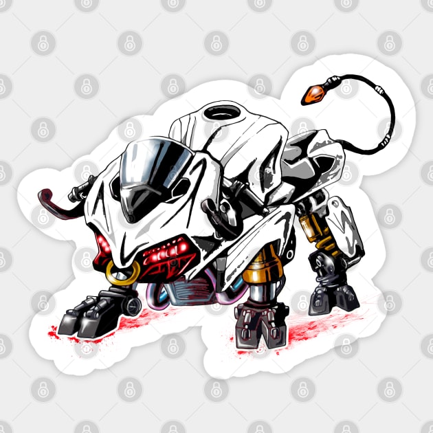 Ducati Panigale Bull White Sticker by MOTORIND